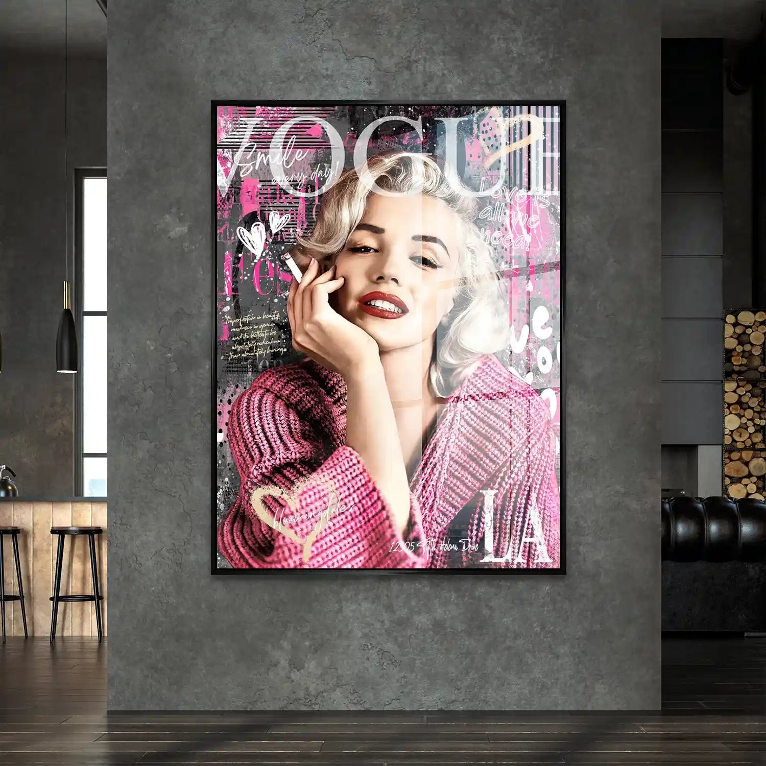 Pop Art Marilyn Monroe Vogue Acrylglas Bild INGALERIE