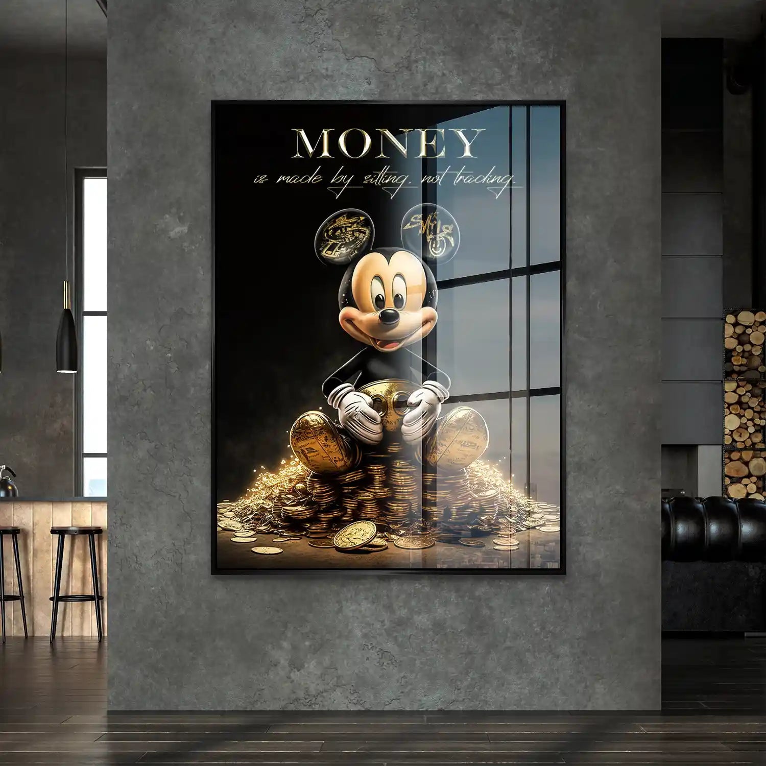 Micky Gold Motivation Acrylglas Bild INGALERIE