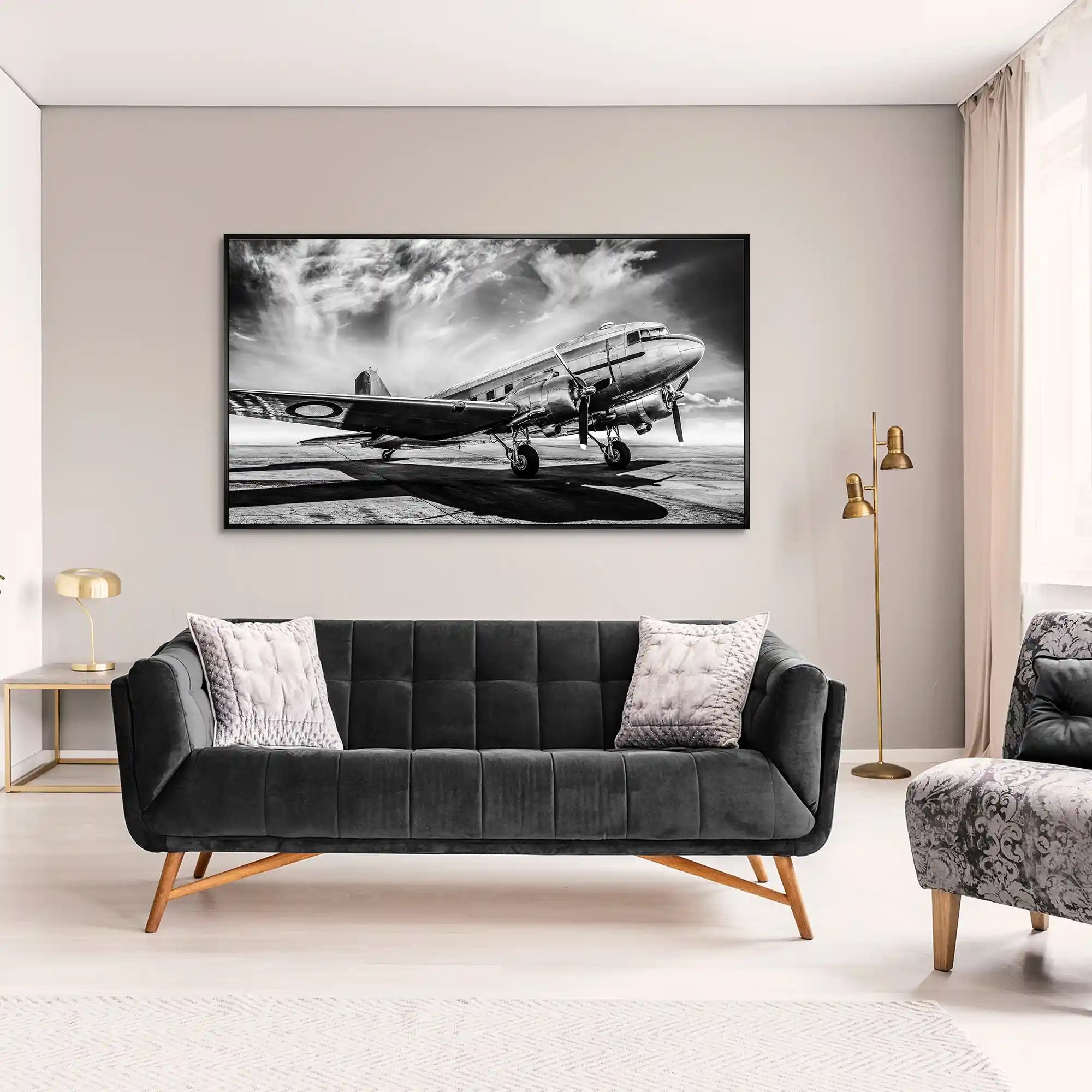 DC3 Vintage Flugzeug Aludibond Bild INGALERIE