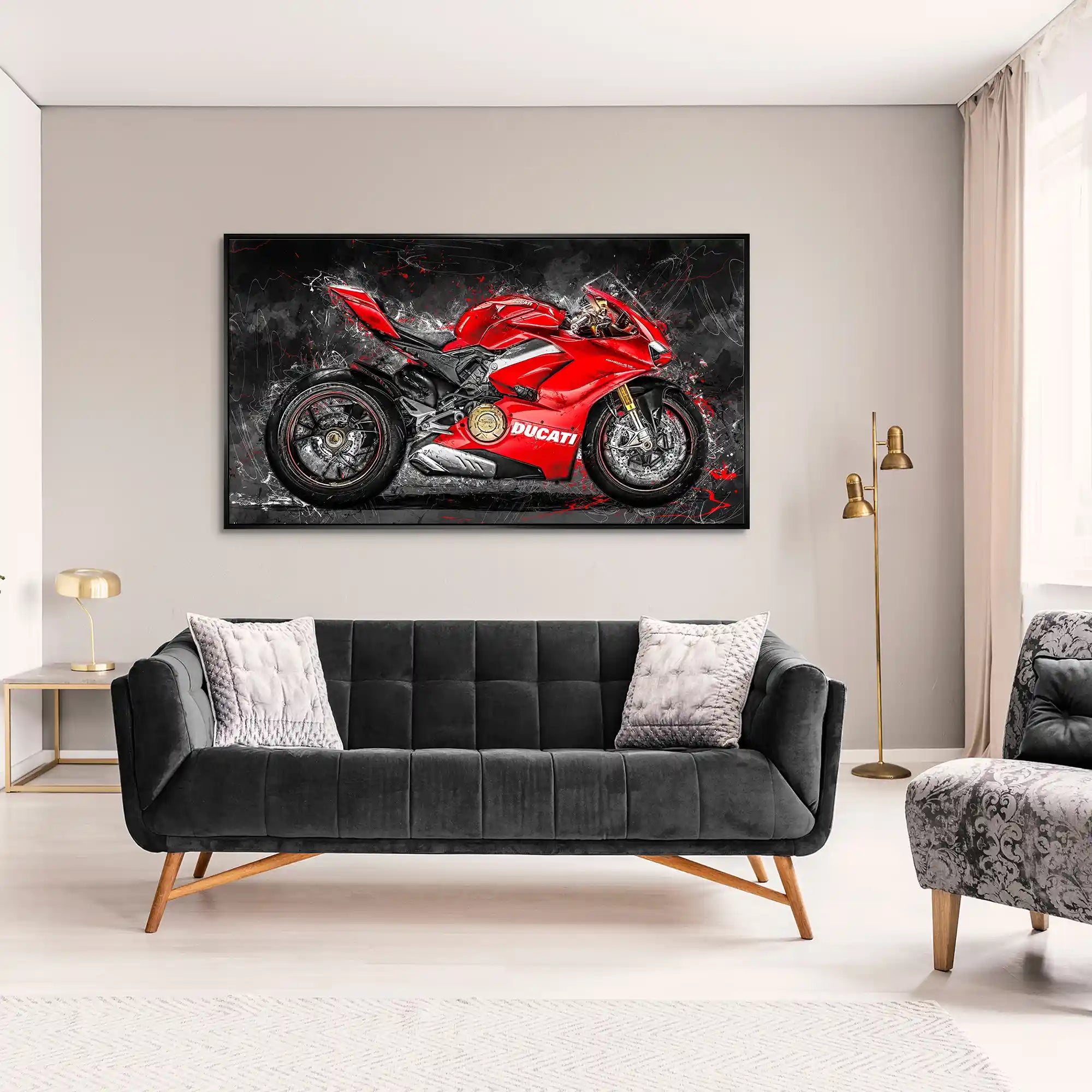 Ducati Panigale Abstrakt Aludibond Bild INGALERIE