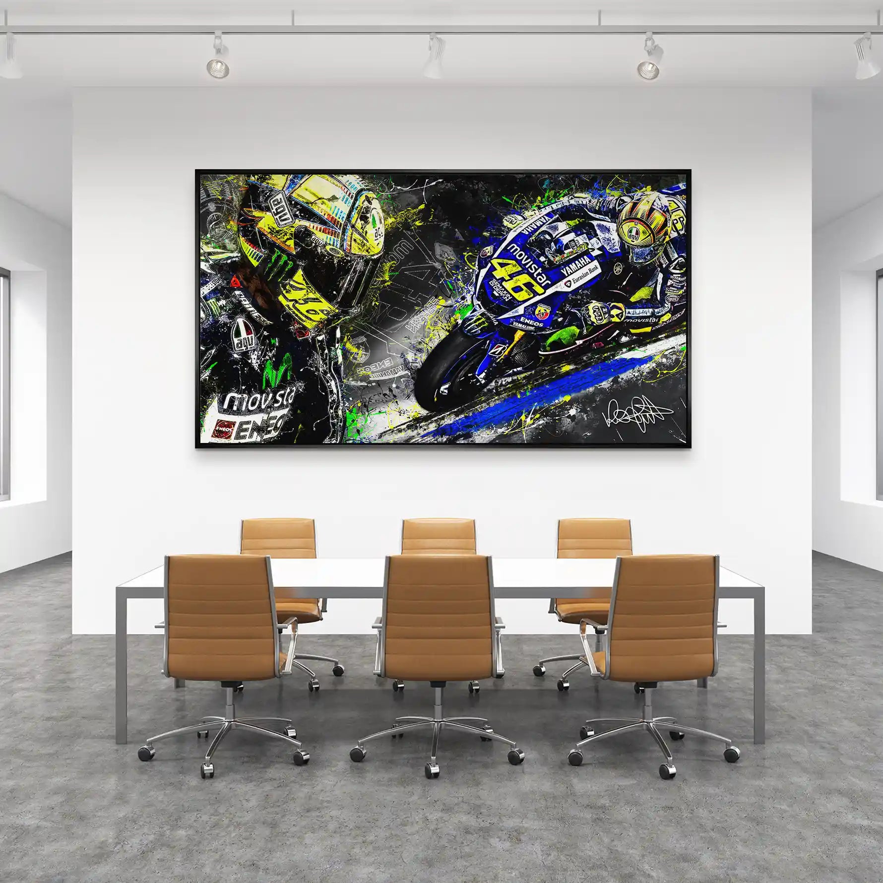 Rossi Yamaha Art Aludibond Bild INGALERiE
