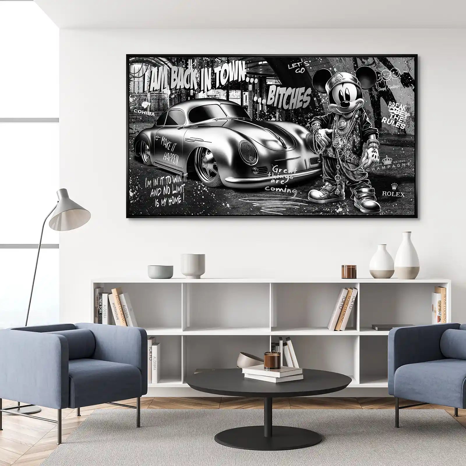 Micky Speedster 356 Pop Art Style Aludibond Bild INGALERIE
