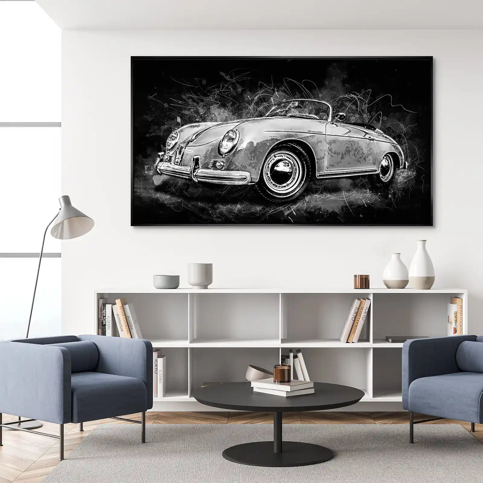 Porsche Speedster Black Style Aludibond Bild INGALERIE