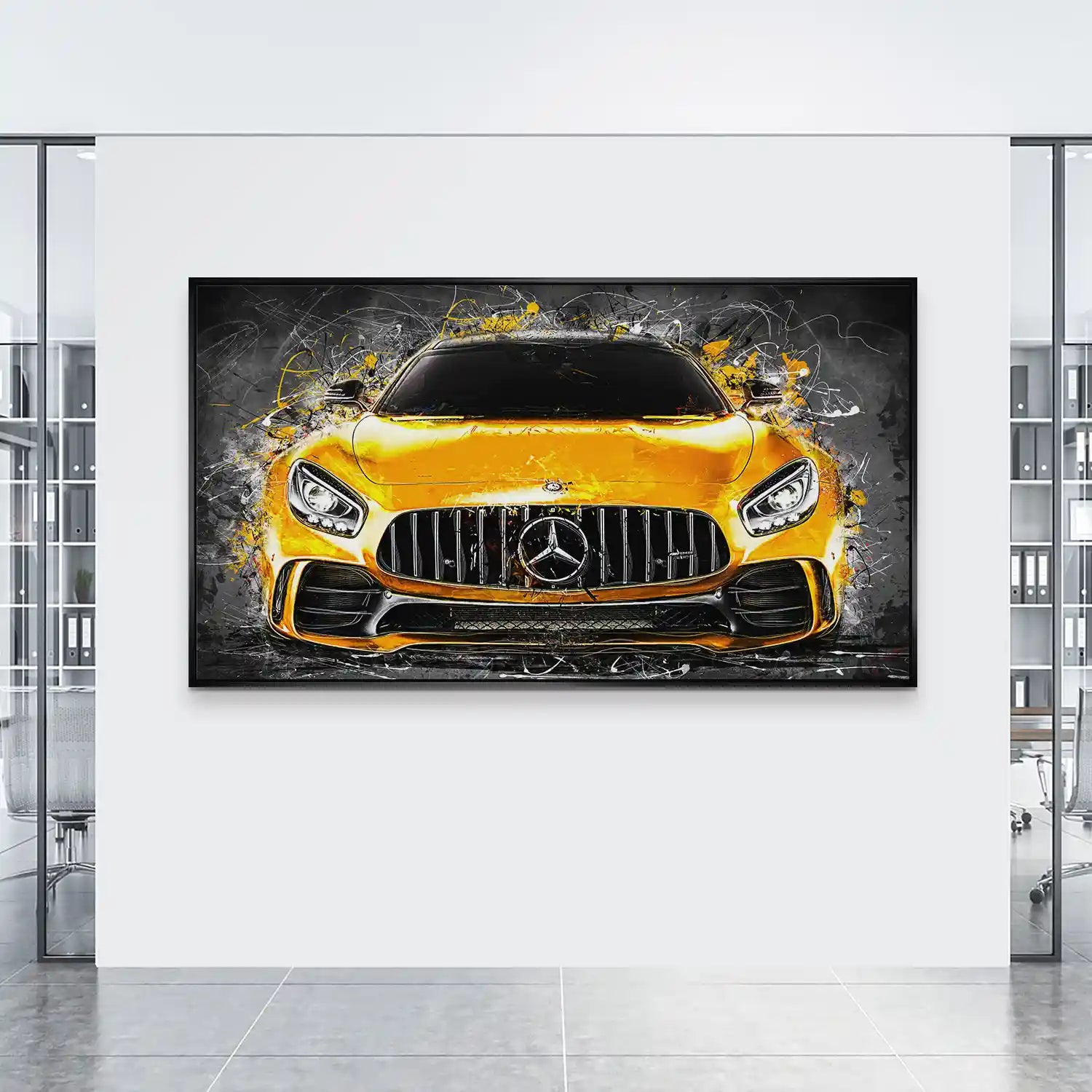 Mercedes AMG GT Yellow Style Style Aludibond Bild INGALERIE