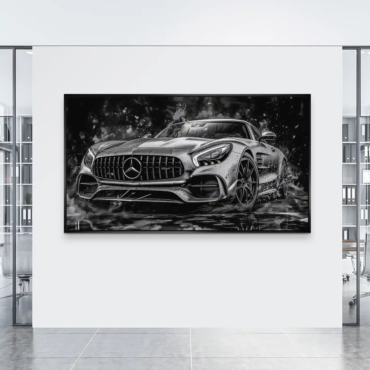 Mercedes AMG GT Dark Style Aludibond Bild INGALERIE