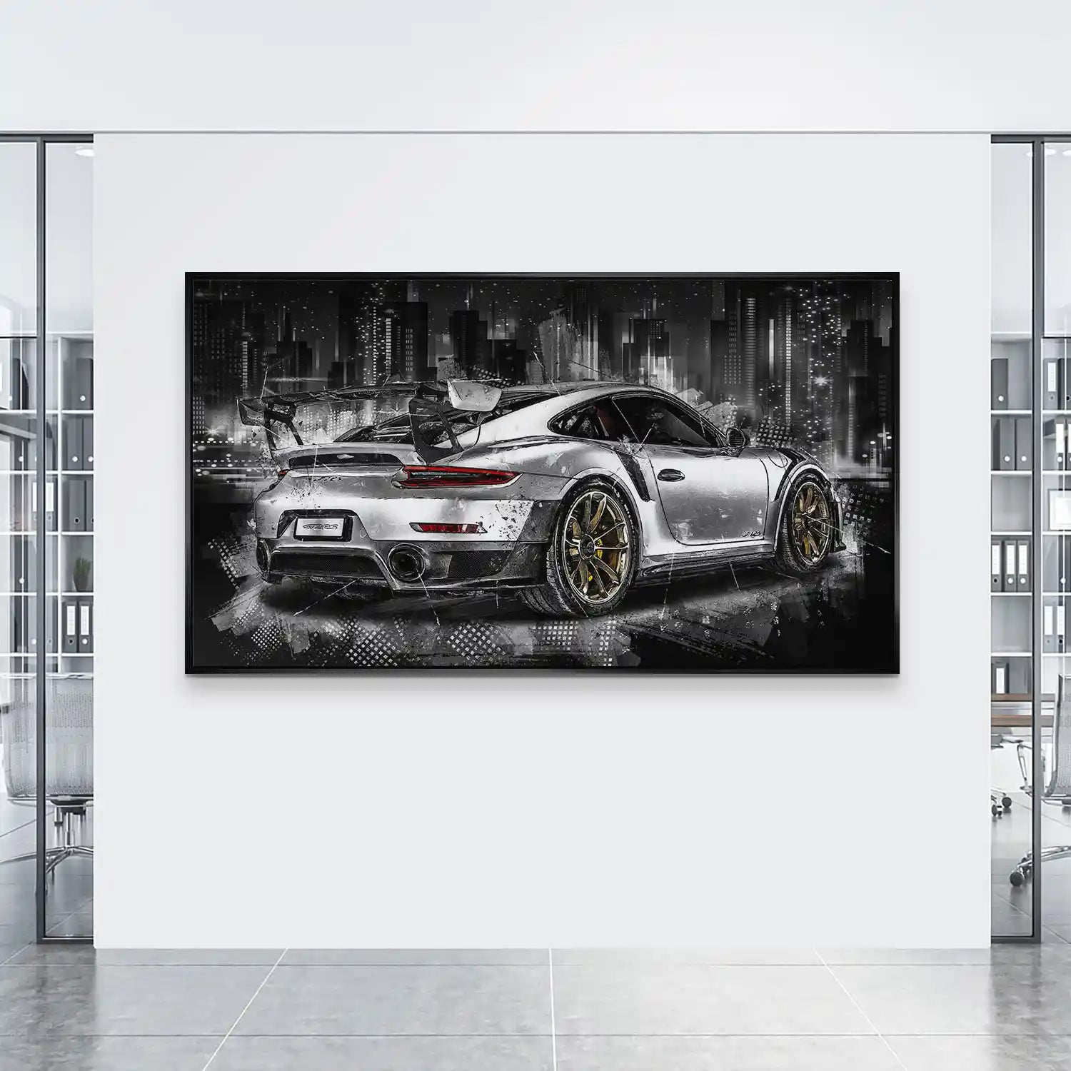 Porsche GT2 RS Abstrakt Aludibond Bild INGALERIE