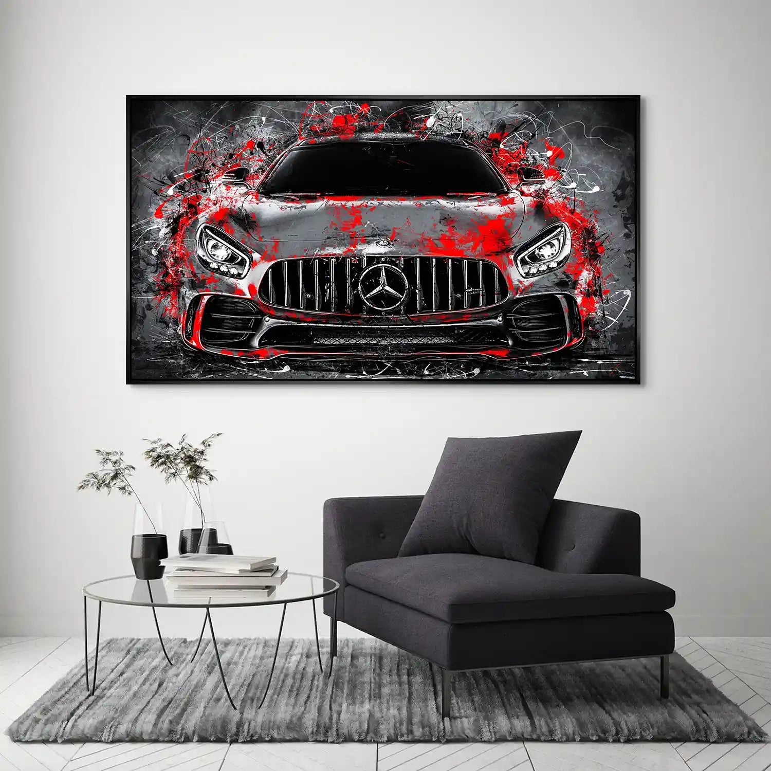 Mercedes AMG GT Abstrakt Style Aludibond Bild INGALERIE