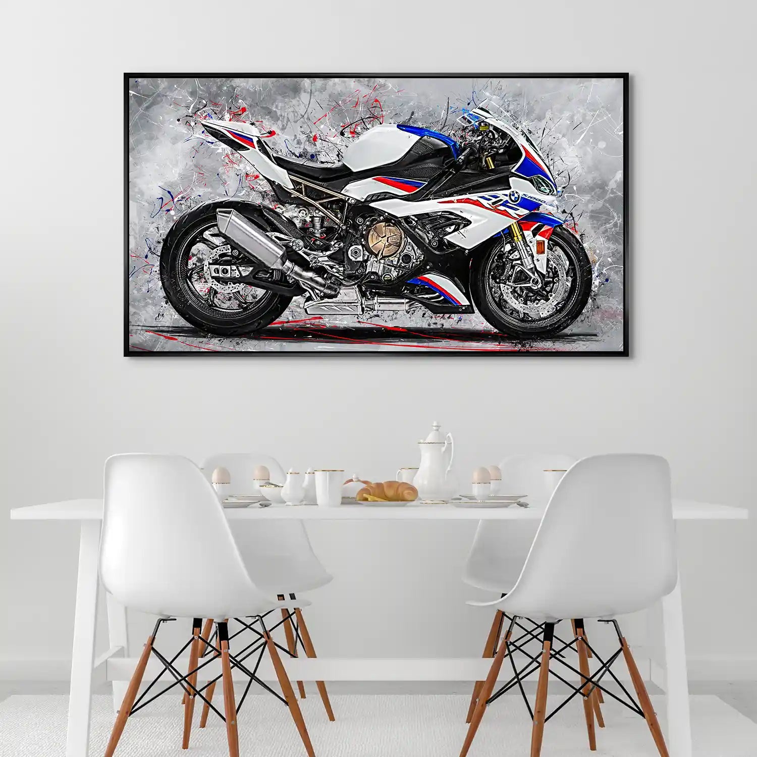 BMW S1000RR Abstrakt Style Aludibond Bild INGALERIE