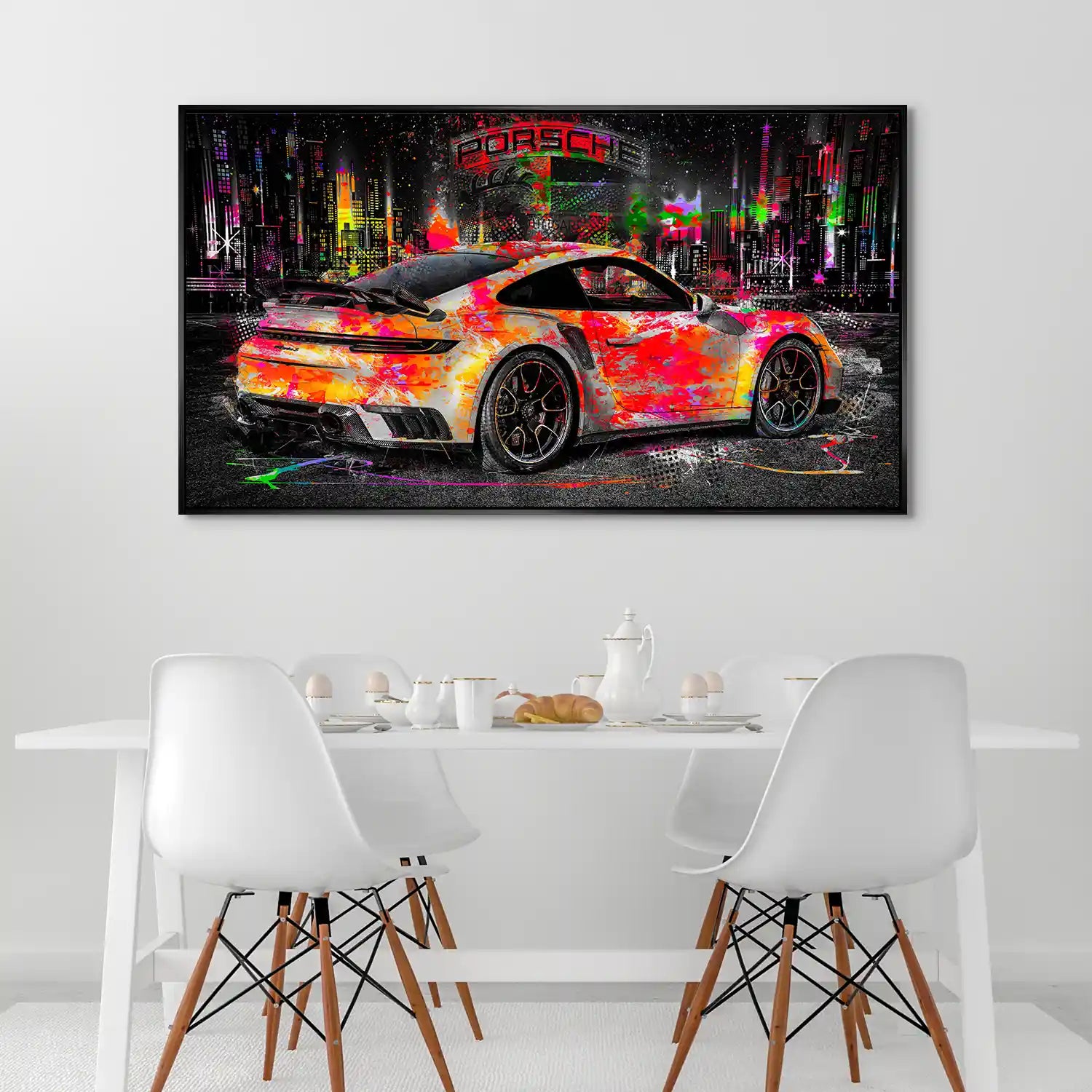 Porsche 911 Turbo Pop Art Style Aludibond Bild INGALERIE