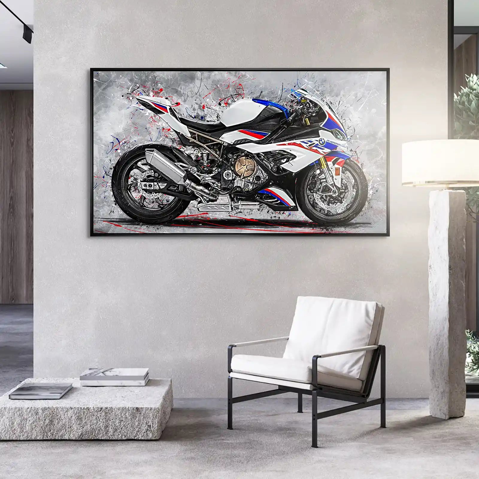 BMW S1000RR Abstrakt Style Aludibond Bild INGALERIE