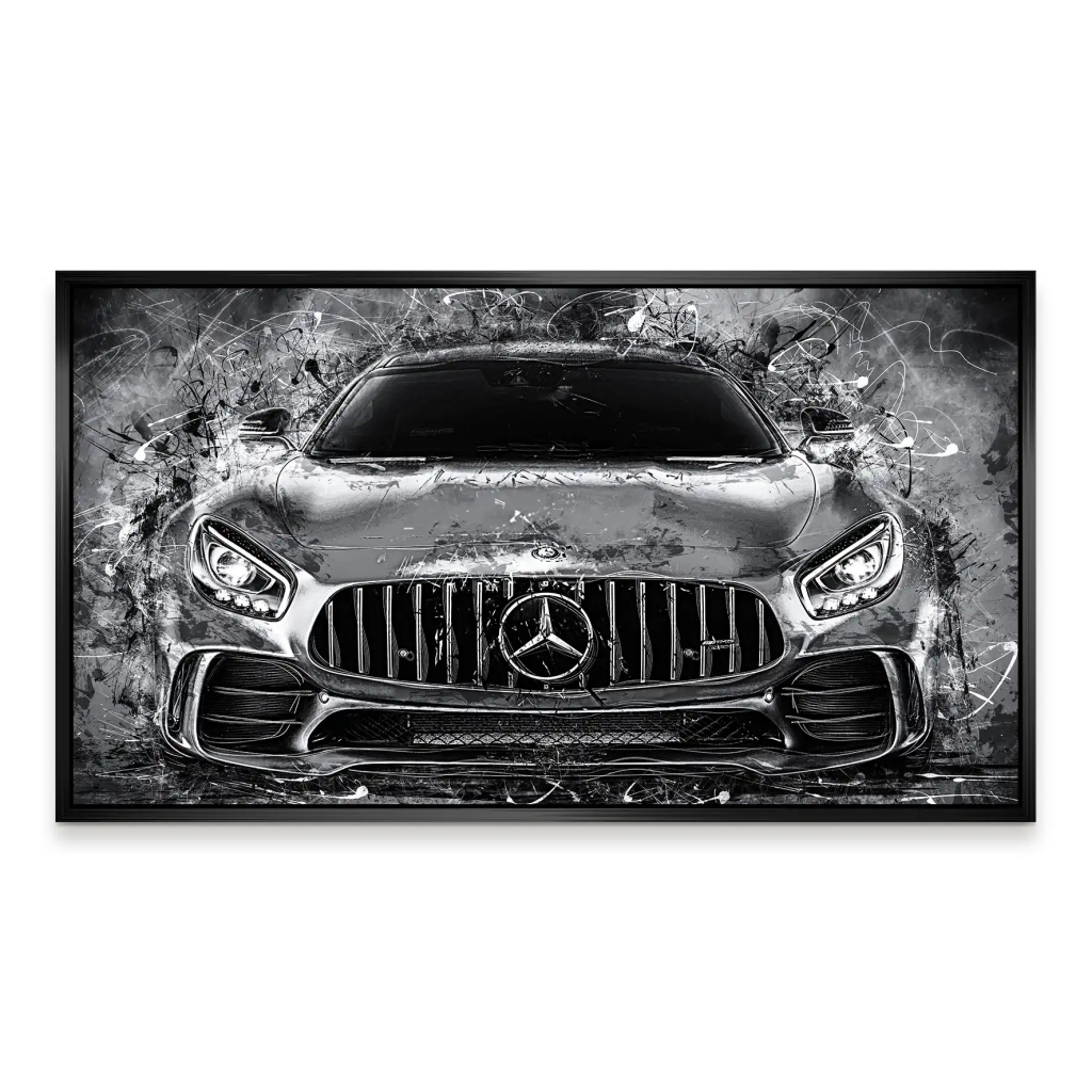 Mercedes AMG GT Silver Style Aludibond Bild INGALERIE