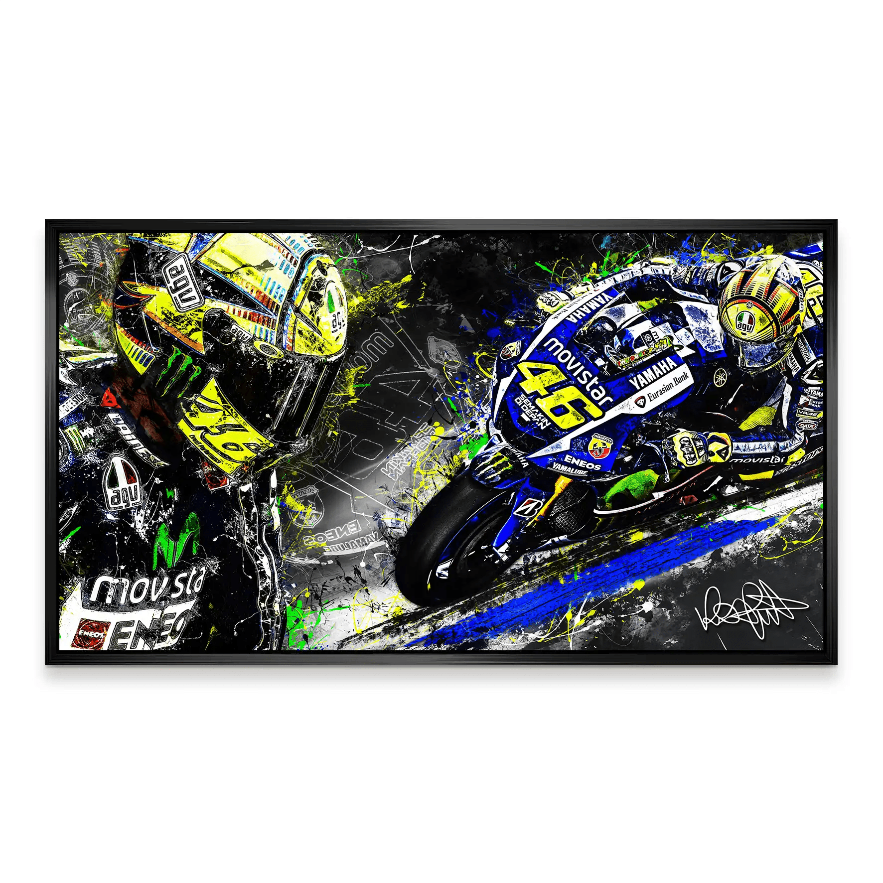 Rossi Yamaha Art Aludibond Bild INGALERiE