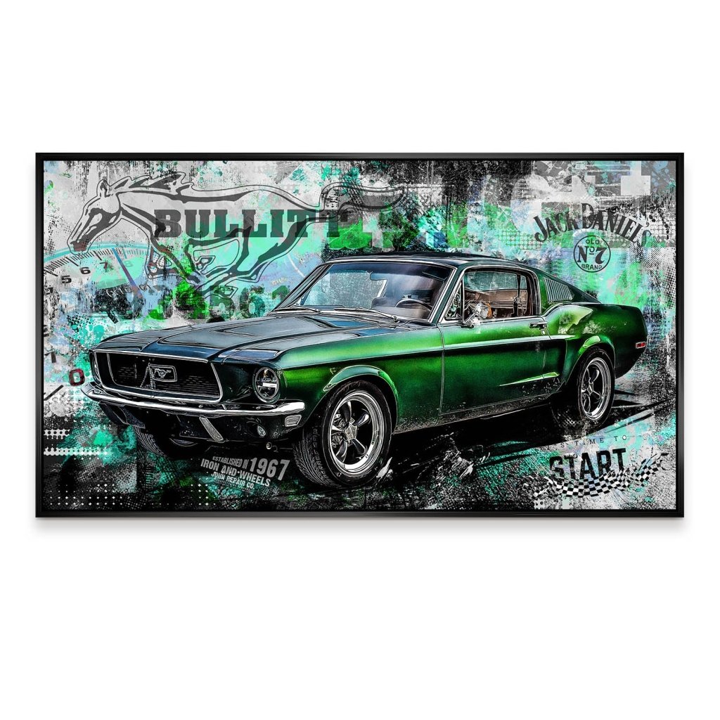 Ford Mustang Bullitt Style Aludibond Bild INGALERIE