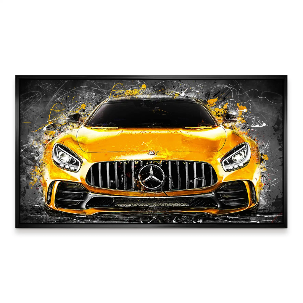 Mercedes AMG GT Yellow Style Style Aludibond Bild INGALERIE