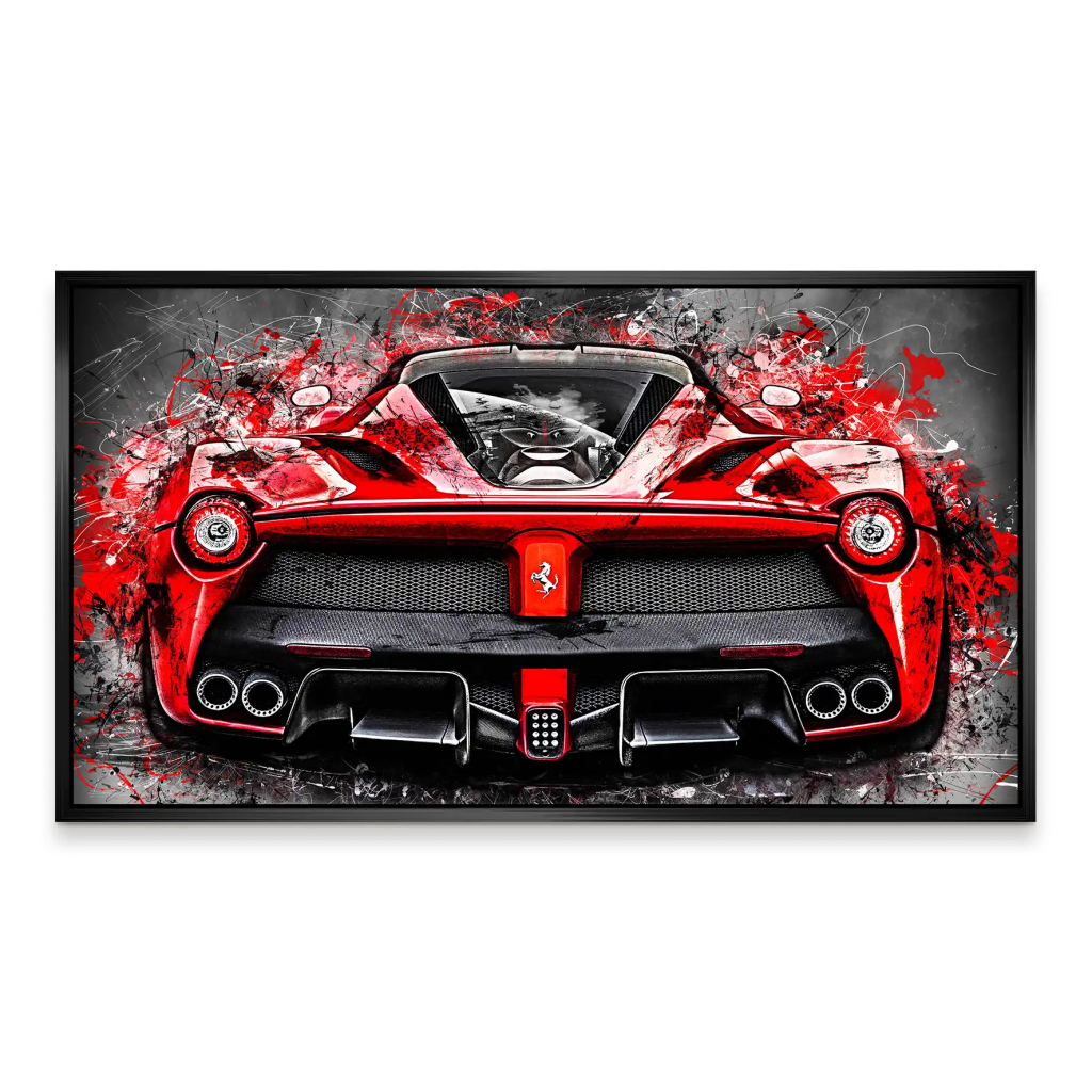 La Ferrari Abstrakt-Style Aludibond Bild INGALERIE