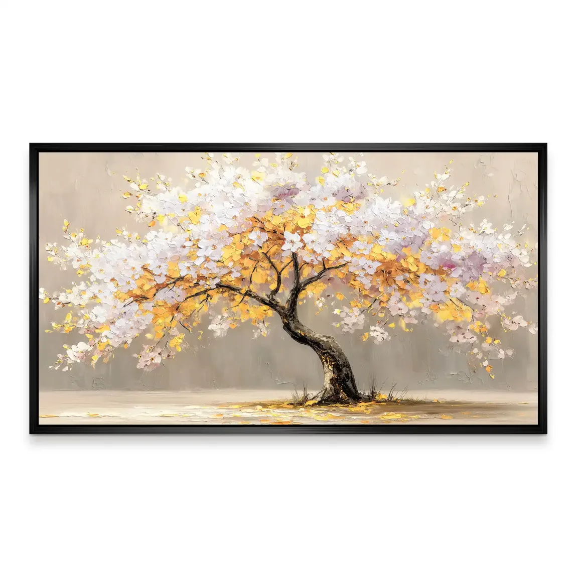 Gold Leaf Tree Art Aludibond Bild
