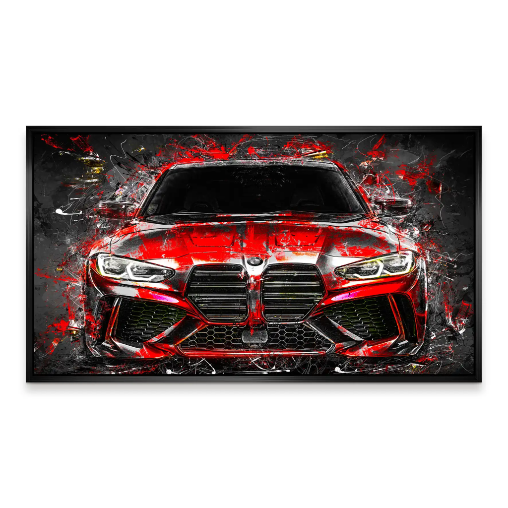 BMW M4 Abstrakt Style Aludibond Bild INGALERIE