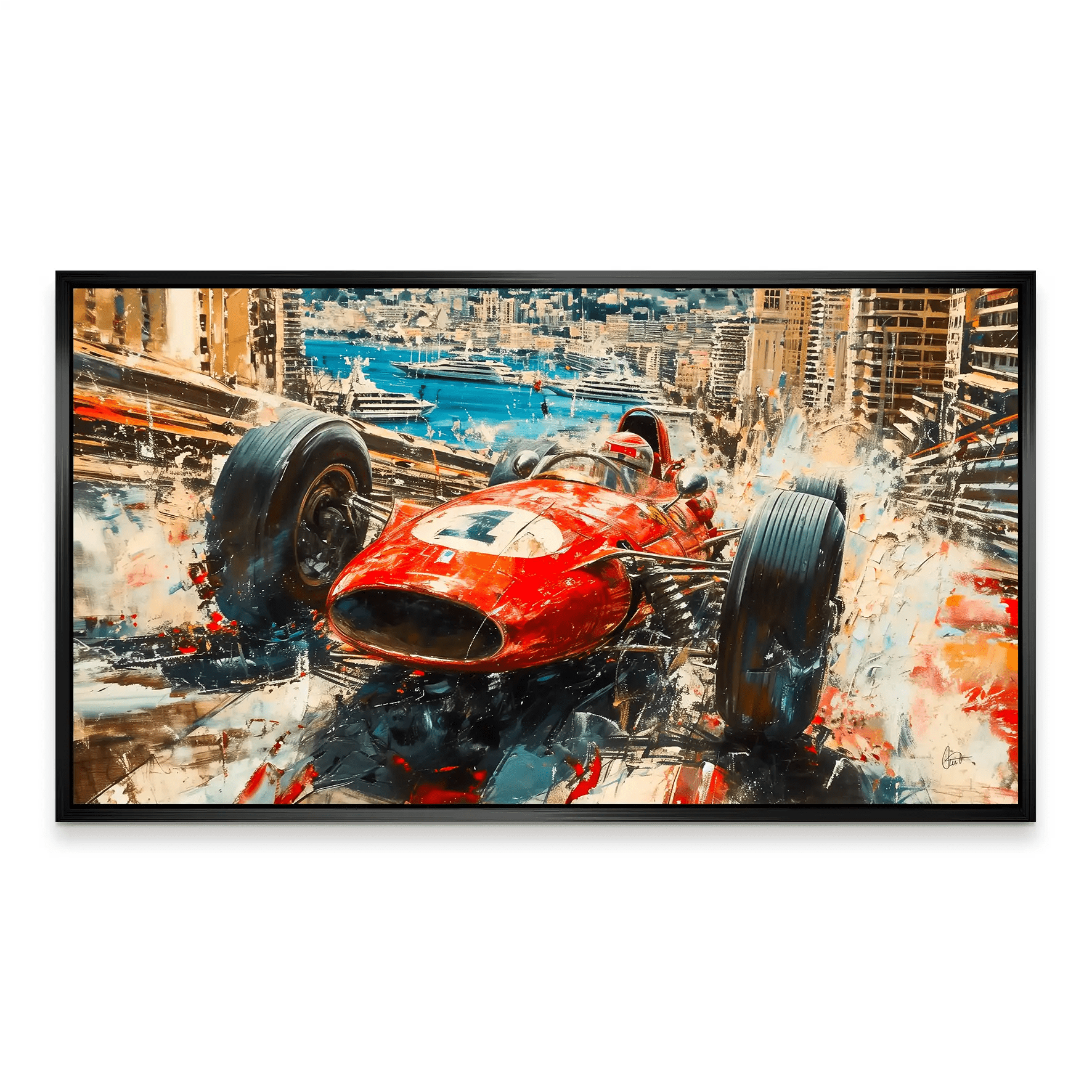 Monaco Formel 1 Retro Aludibond Bild INGALERiE