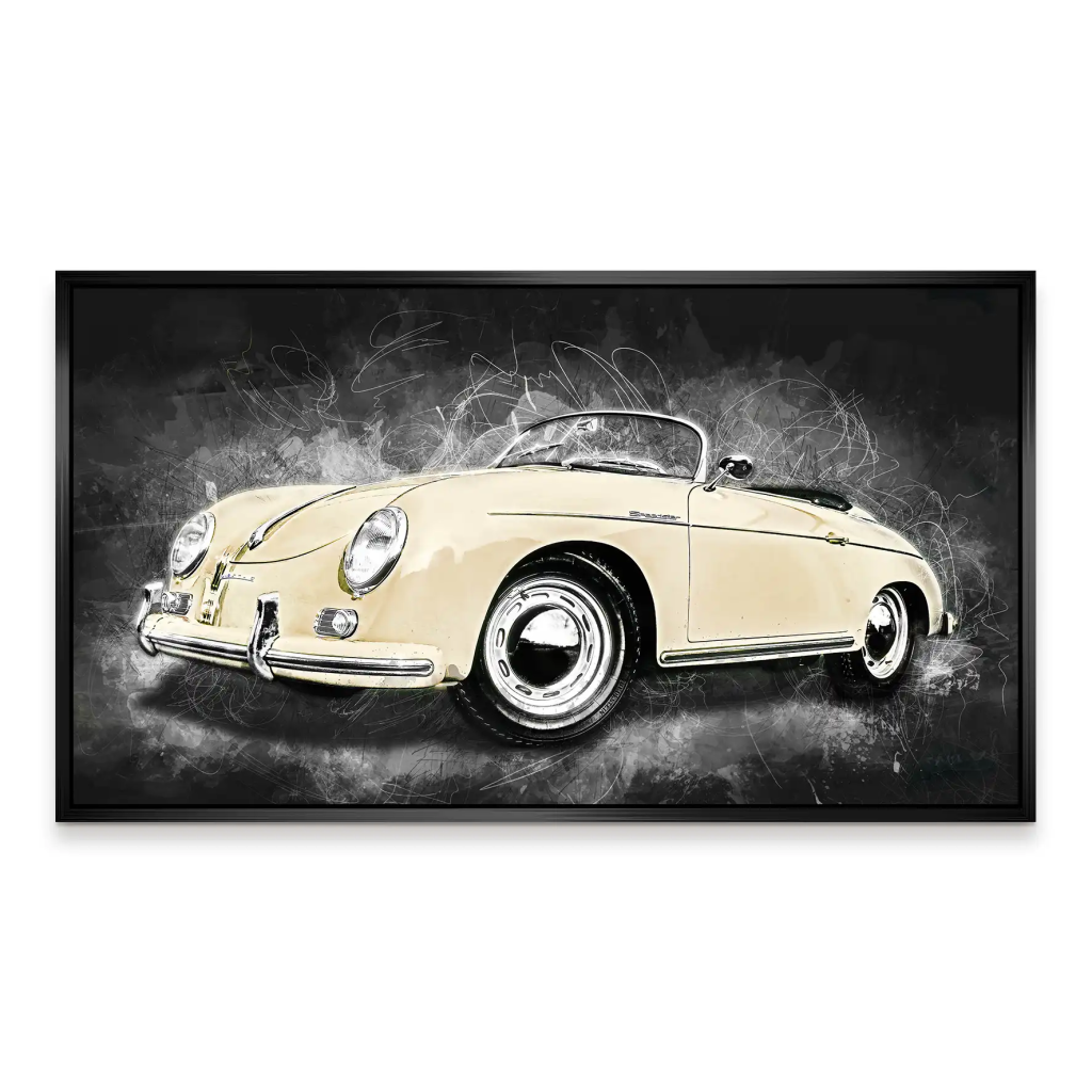 Retro Porsche Speedster Abstrakt Style Aludibond Bild INGALERIE