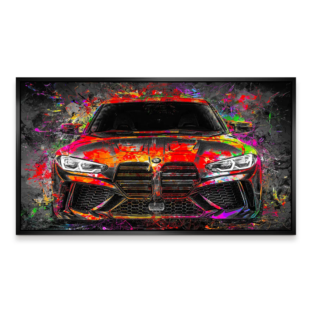 BMW M4 Pop Art Style Aludibond Bild INGALERIE