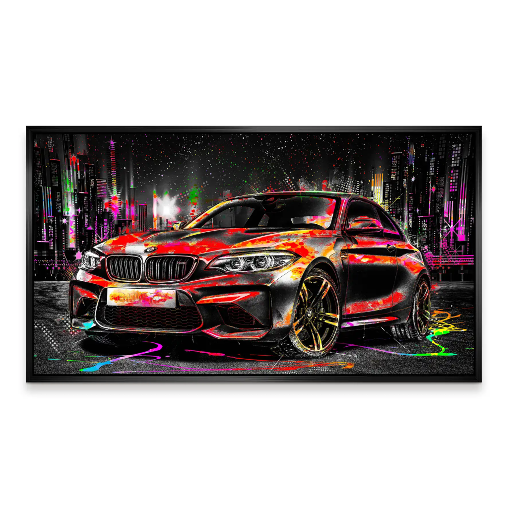 BMW M2 Pop Art Style Aludibond Bild INGALERIE