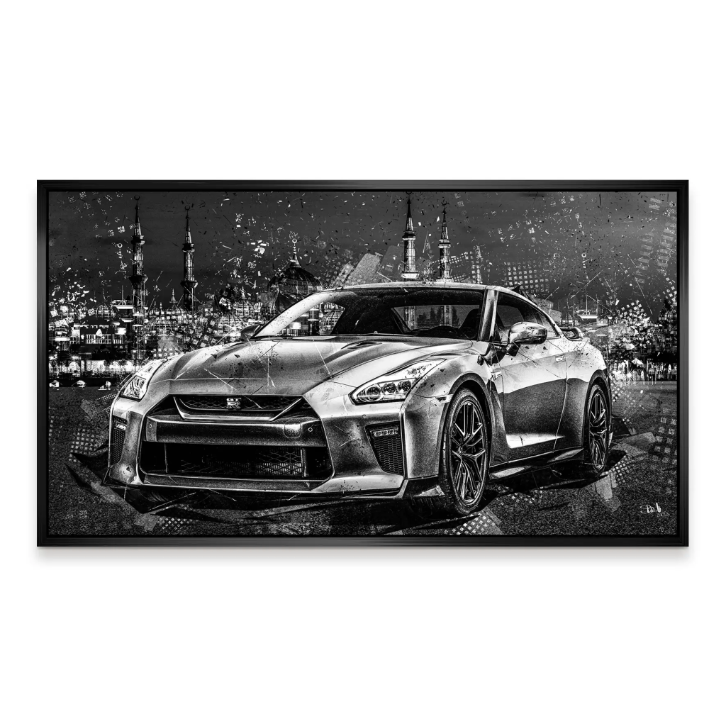 Nissan GT-R Abstrakt Style Aludibond Bild INGALERIE