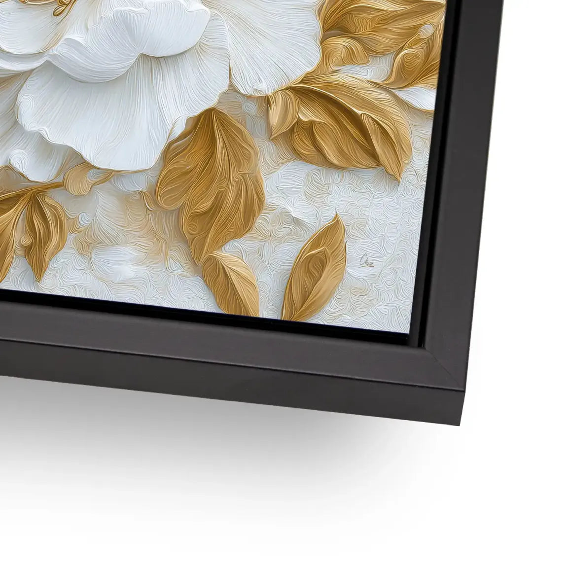 White Gold Rose Art Aludibond Bild