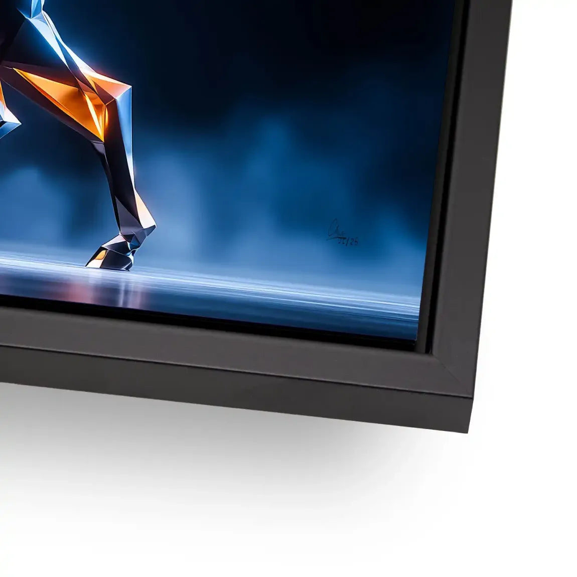 Kristall Hirsch Aludibond Bild