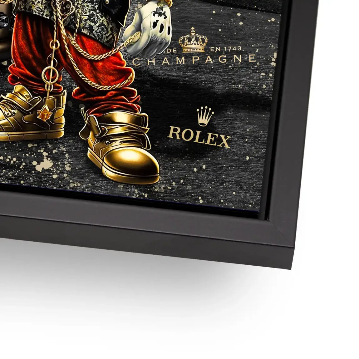 Mickey Gold 356 Porsche Aludibond Bild