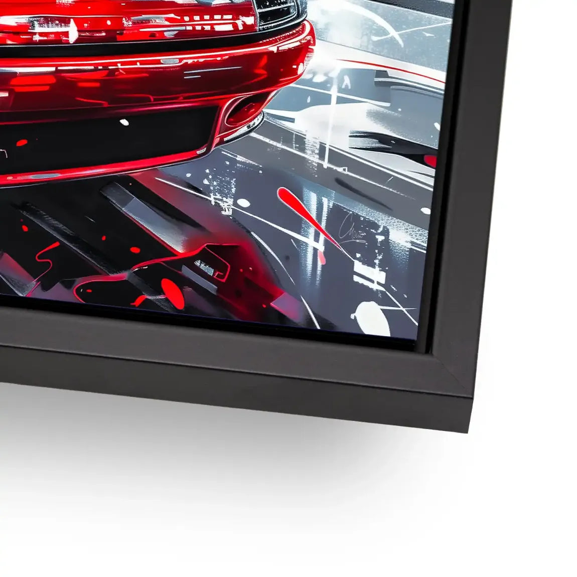 Porsche 911 Red City Aludibond Bild