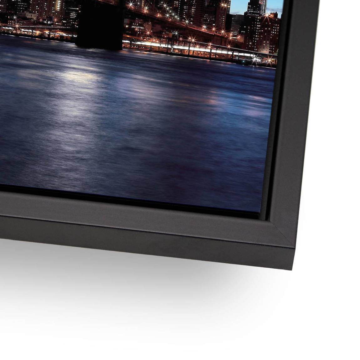 Manhatten bei Nacht Alu Dibond Wandbild