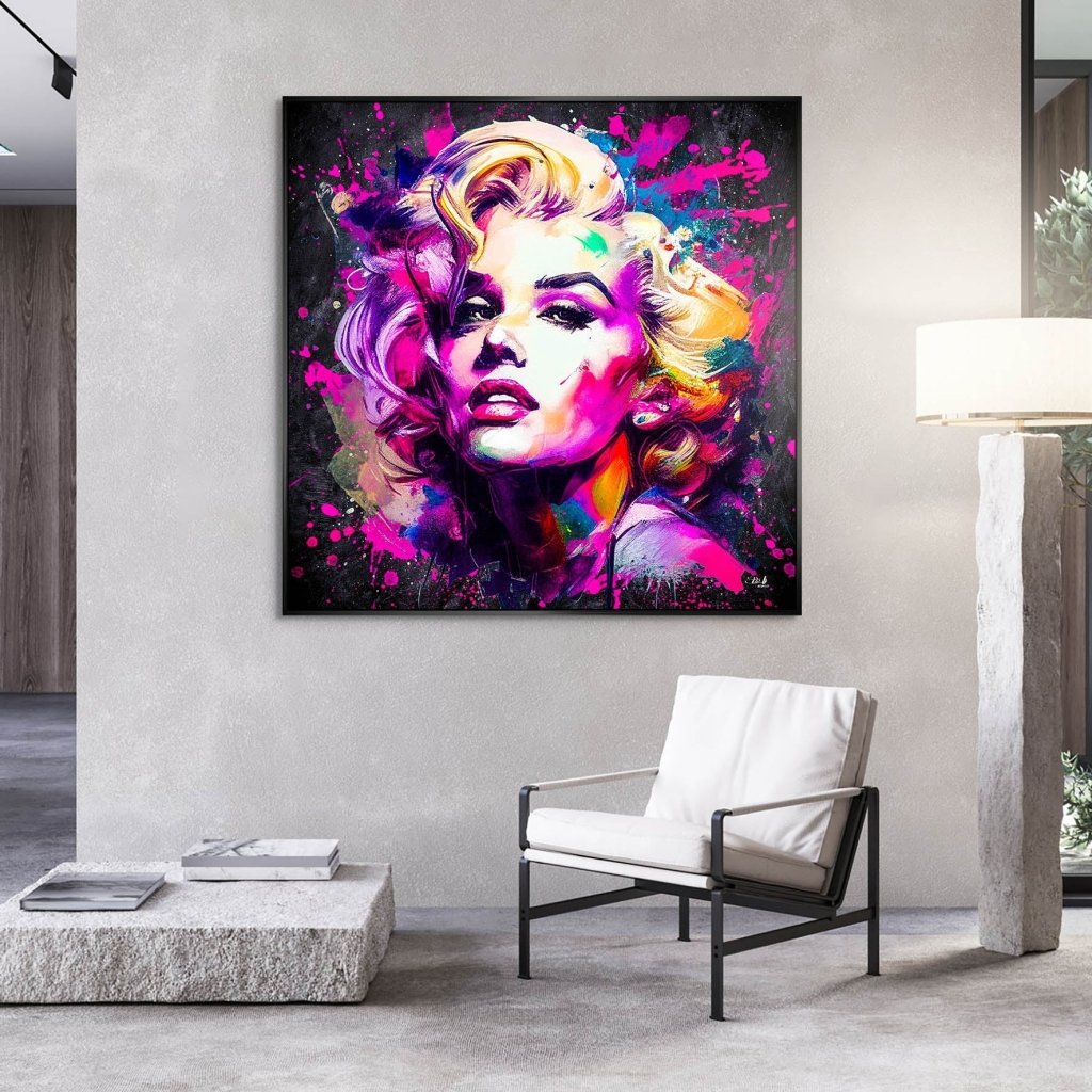 Marilyn Monroe Abstrakt Color AluDibond Bild INGALERIE