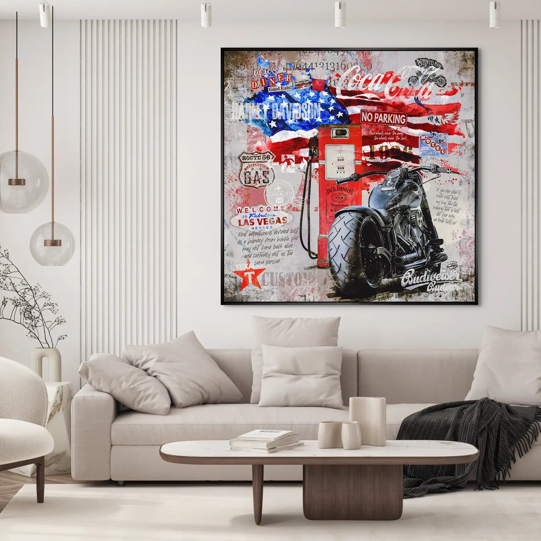 Ride the American Soul – Harley Alu Bild INGALERIE