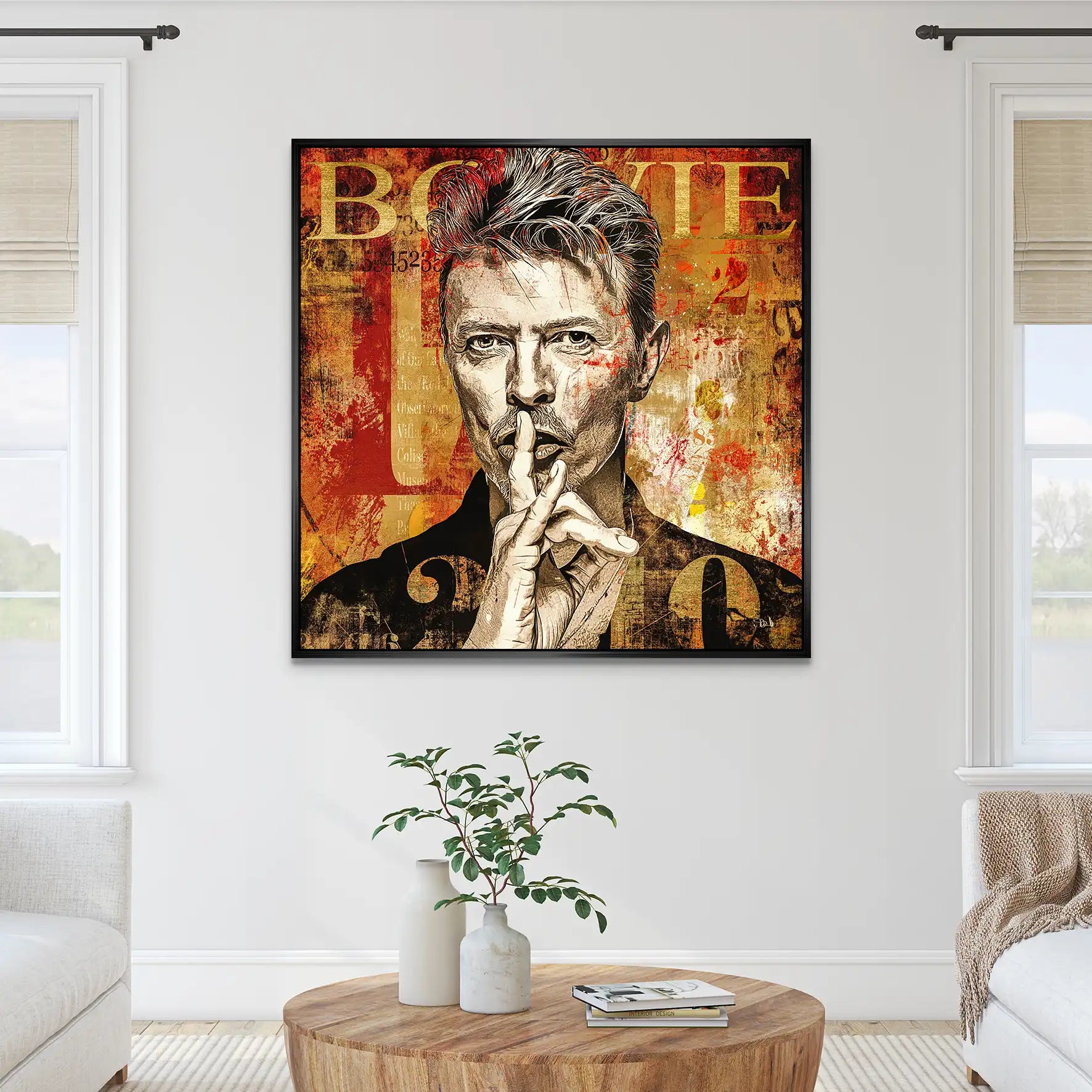 David Bowie Abstrakt Modern Style AluDibond Bild INGALERIE