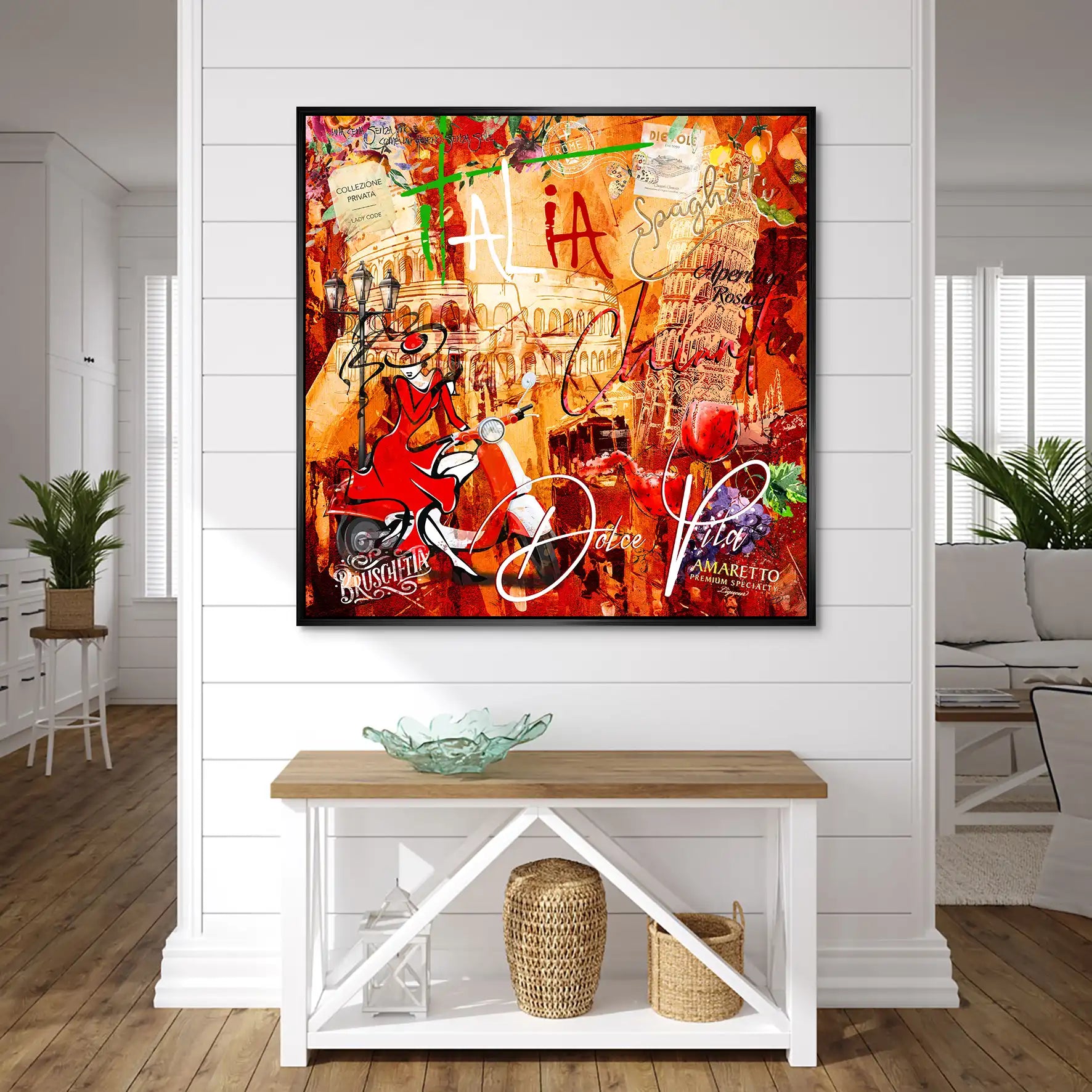 Italien Dolce Vita Pop Art AluDibond Bild INGALERIE