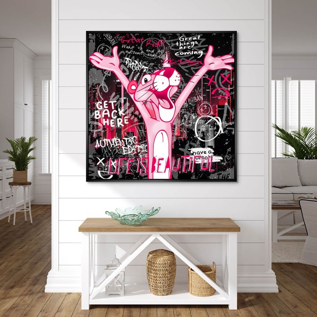 Pink Panther Pop Art AluDibond Bild INGALERIE