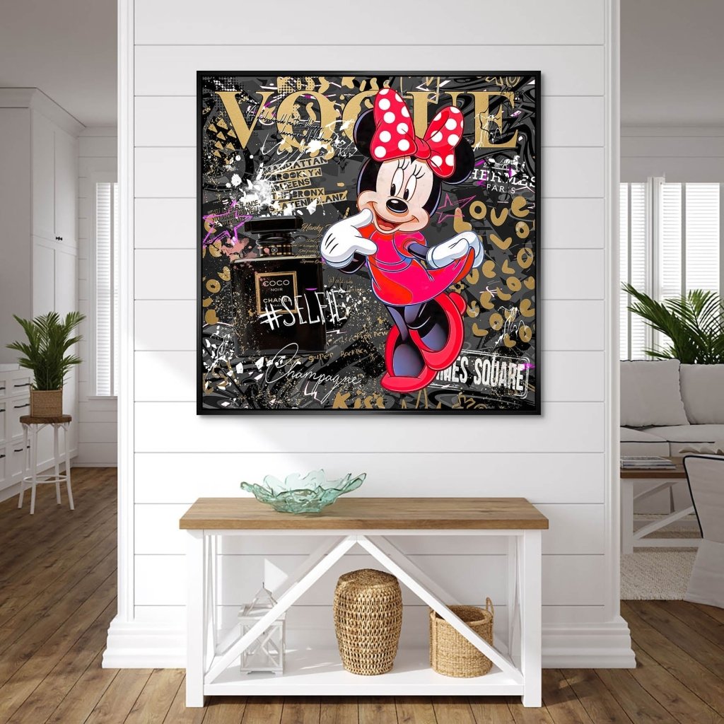 Minnie Vogue Gold Pop Art AluDibond Bild INGALERIE