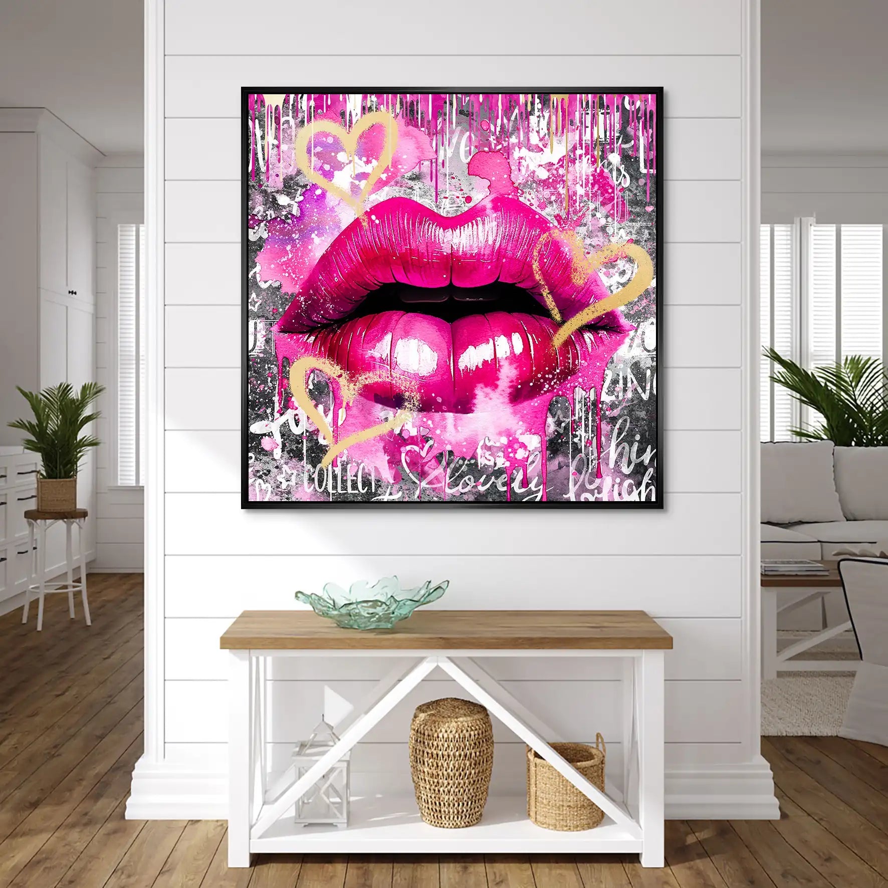 Sweet Lips Dark Style AluDibond Bild INGALERIE