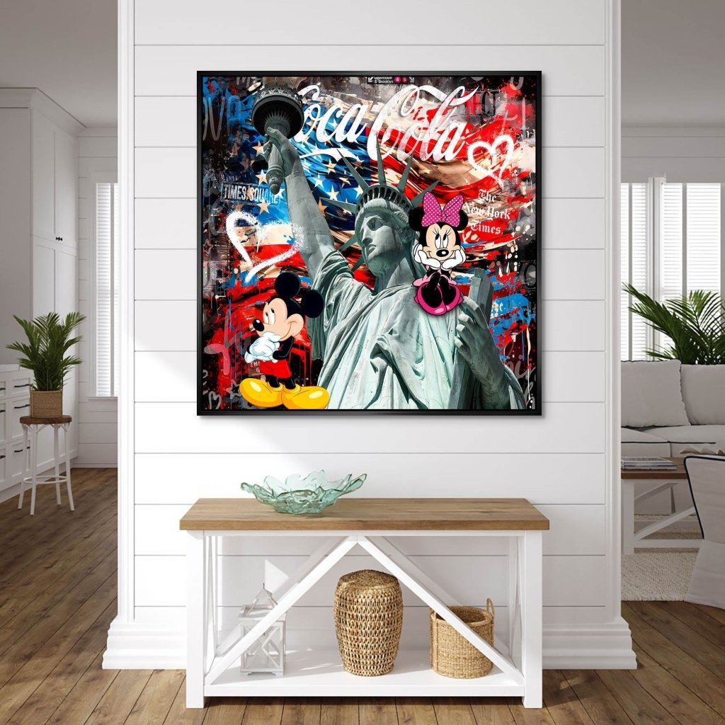 Micky USA Pop Art AluDibond Bild INGALERIE