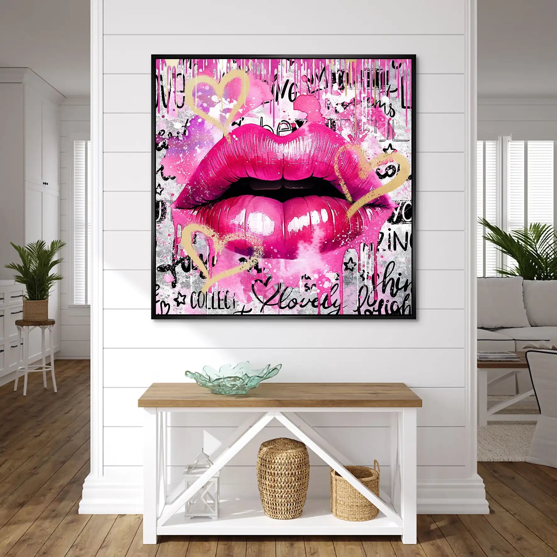 Sweet Lips Pink Style AluDibond Bild INGALERIE