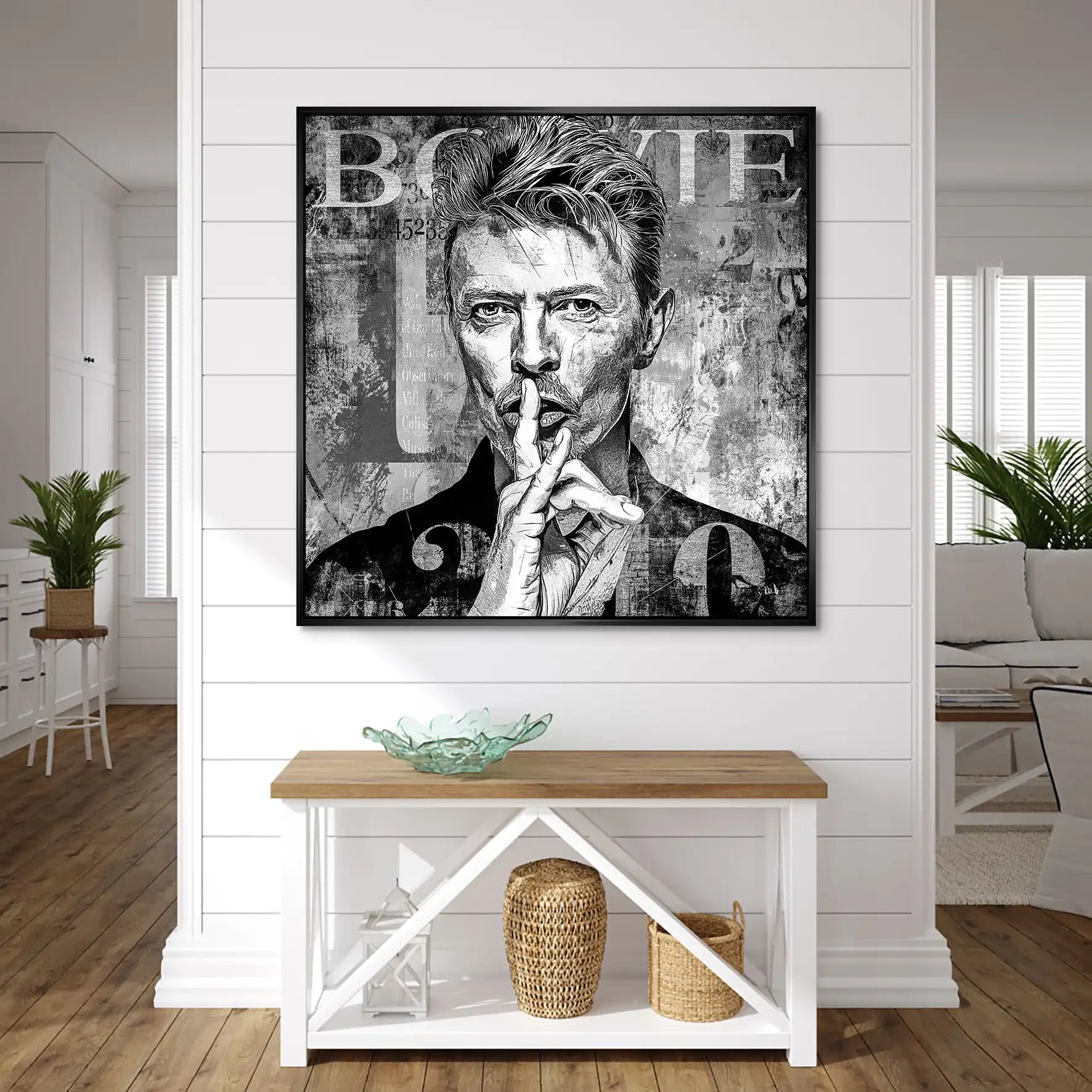 David Bowie Abstrakt Luxury Dark Style AluDibond Bild INGALERIE