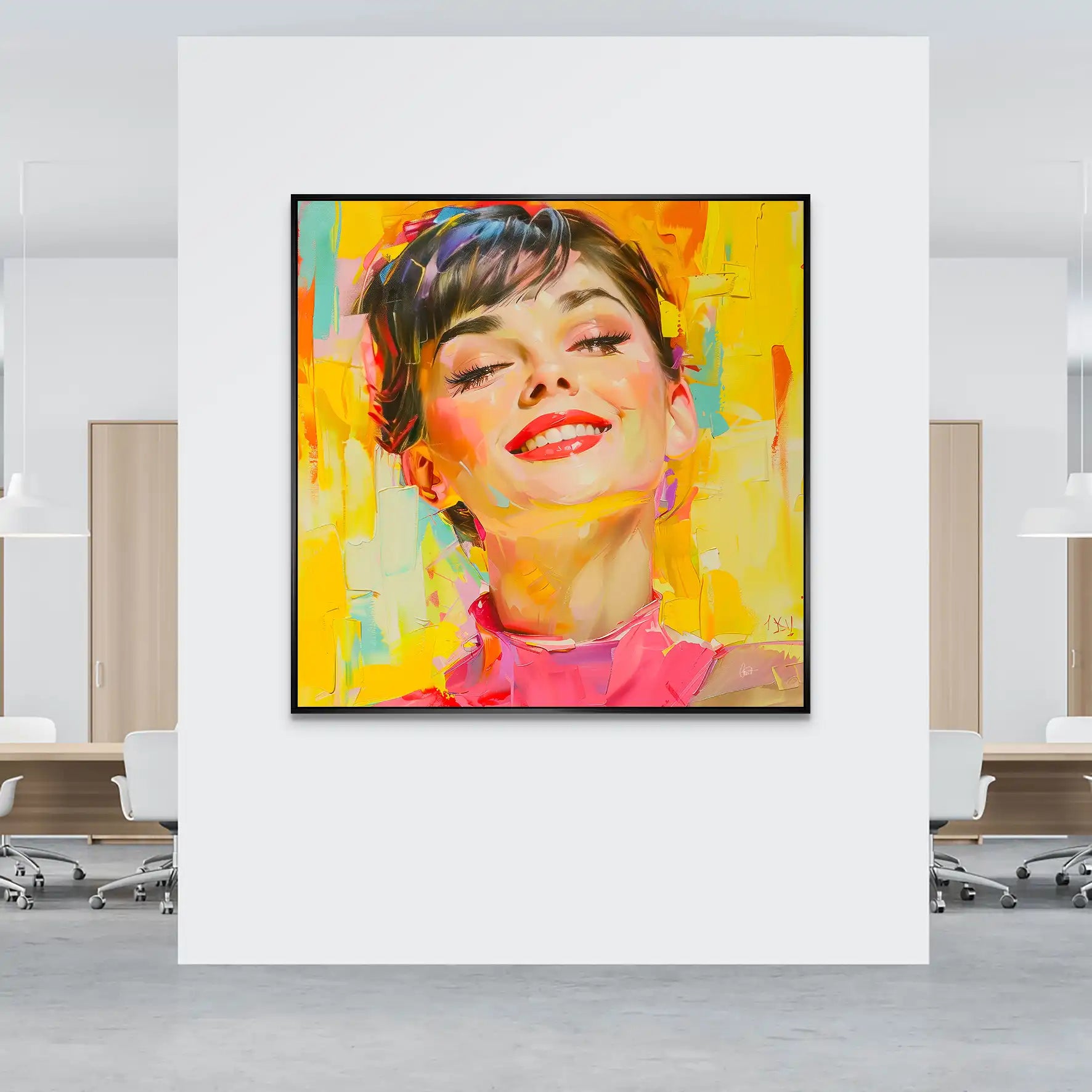 Audrey Modern Art Style AluDibond Bild INGALERIE