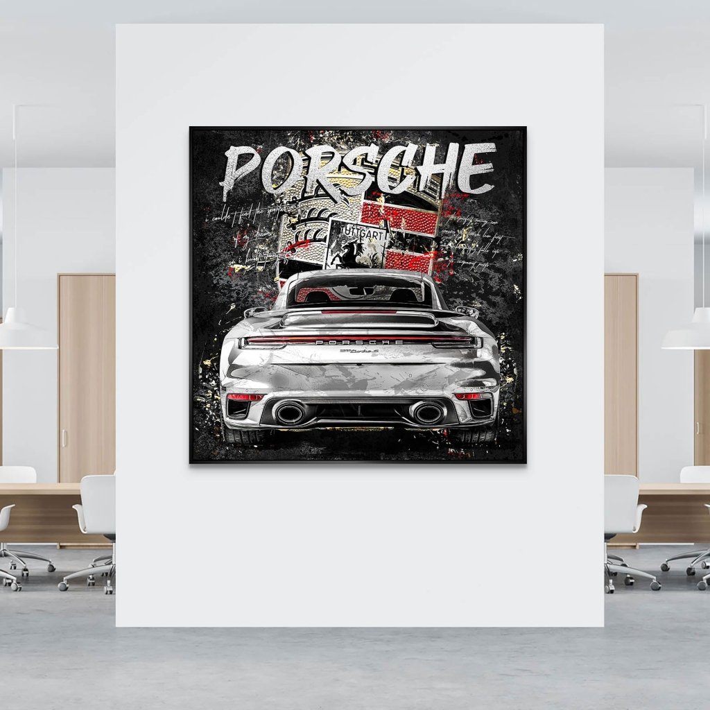 Porsche Turbo Abstrakt AluDibond Bild INGALERIE