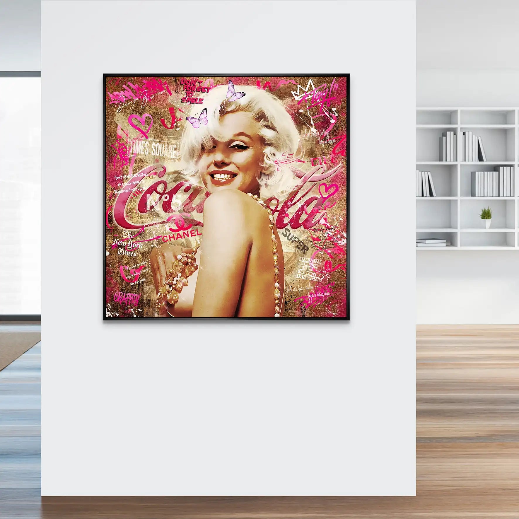 Marilyn Monroe Graffiti Style AluDibond Bild INGALERIE