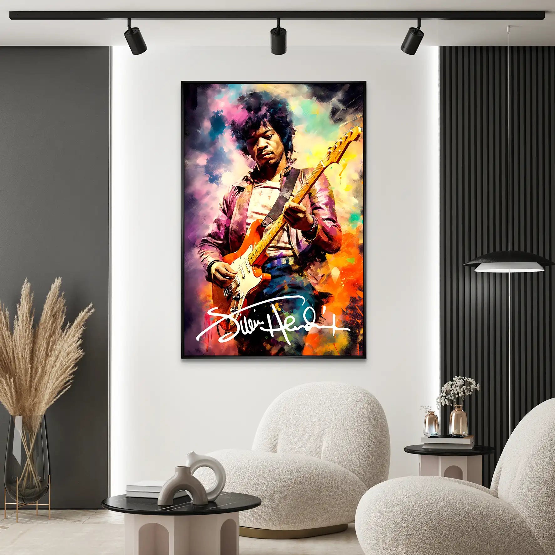 Jimi Hendrix Abstrakt AluDibond Bild INGALERIE