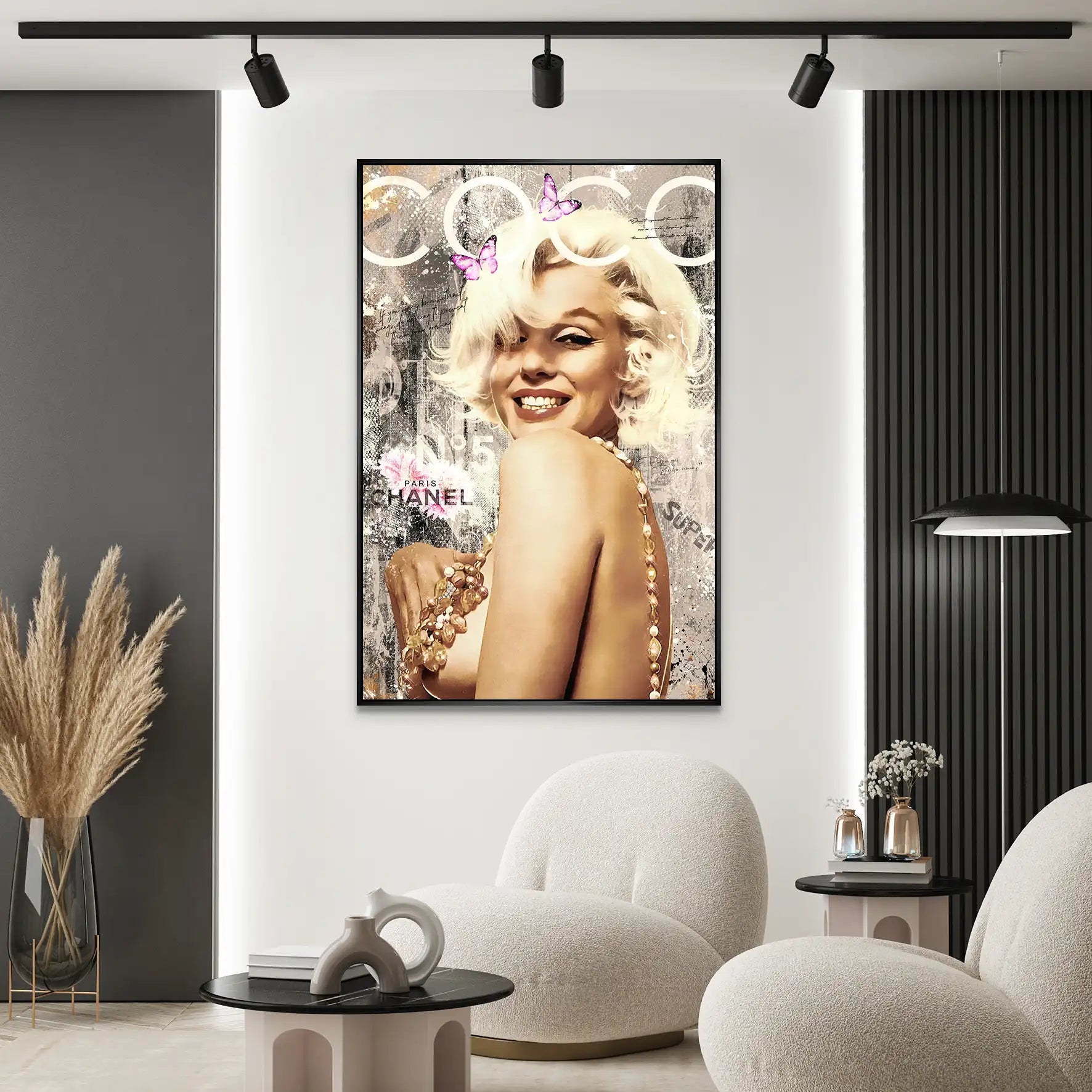 Marilyn Coco Retro AluDibond Bild INGALERIE