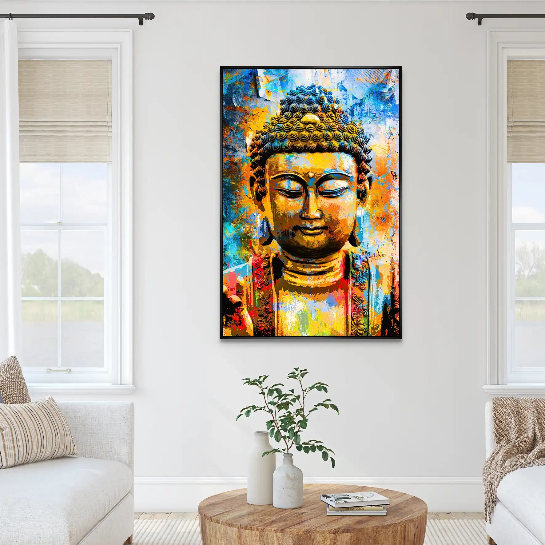 Buddha Color Style AluDibond Bild INGALERIE