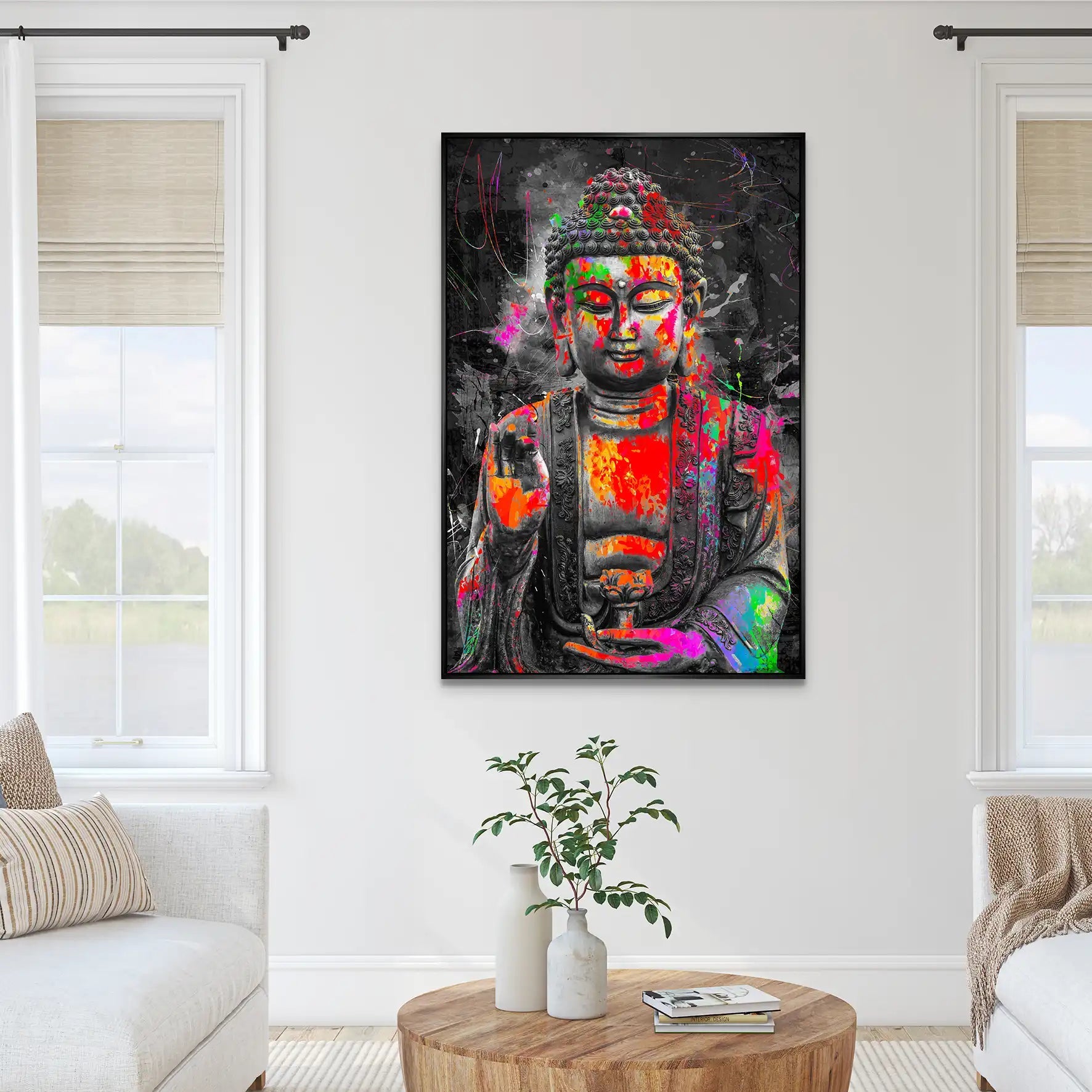 Buddha Pop Art AluDibond Bild INGALERIE