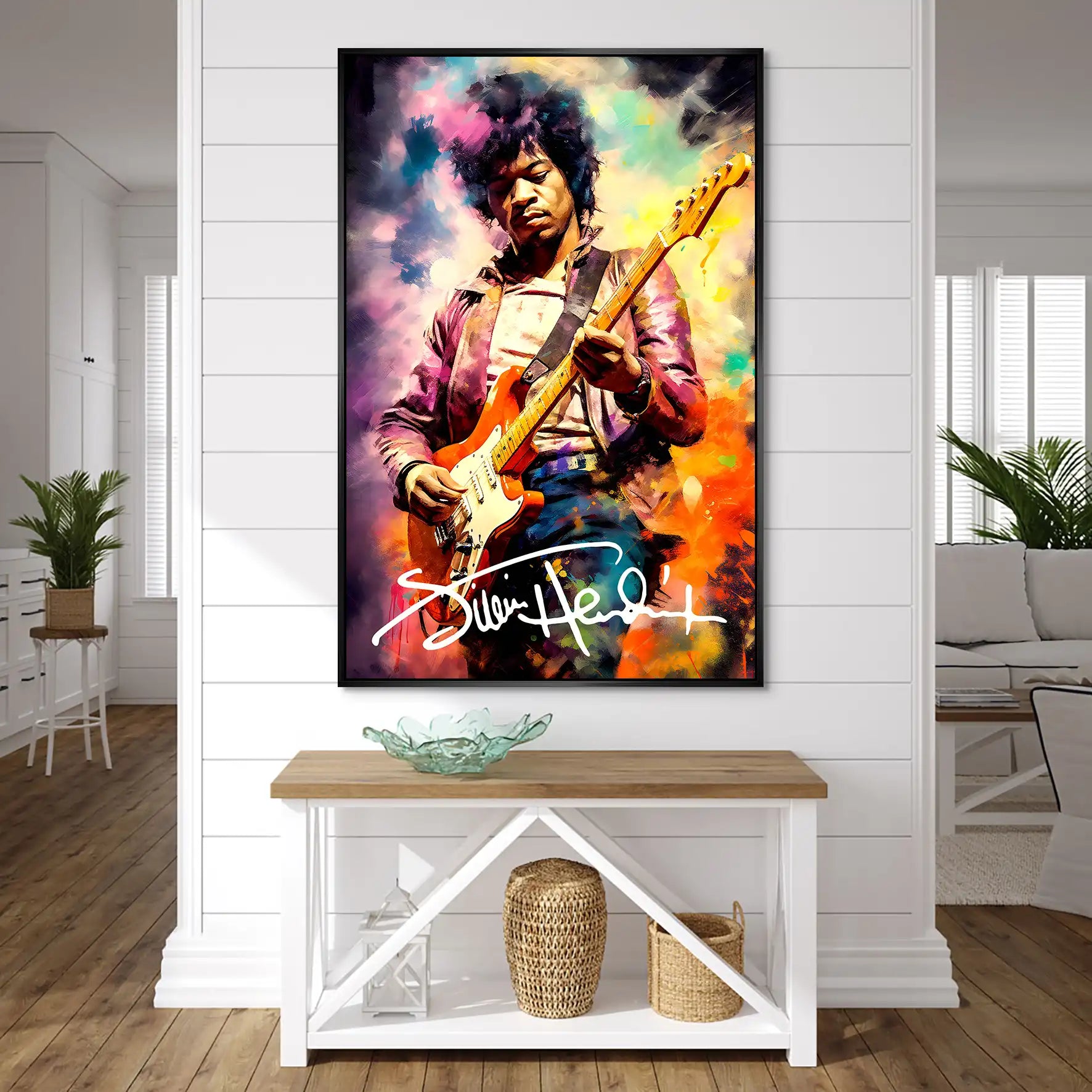 Jimi Hendrix Abstrakt AluDibond Bild INGALERIE