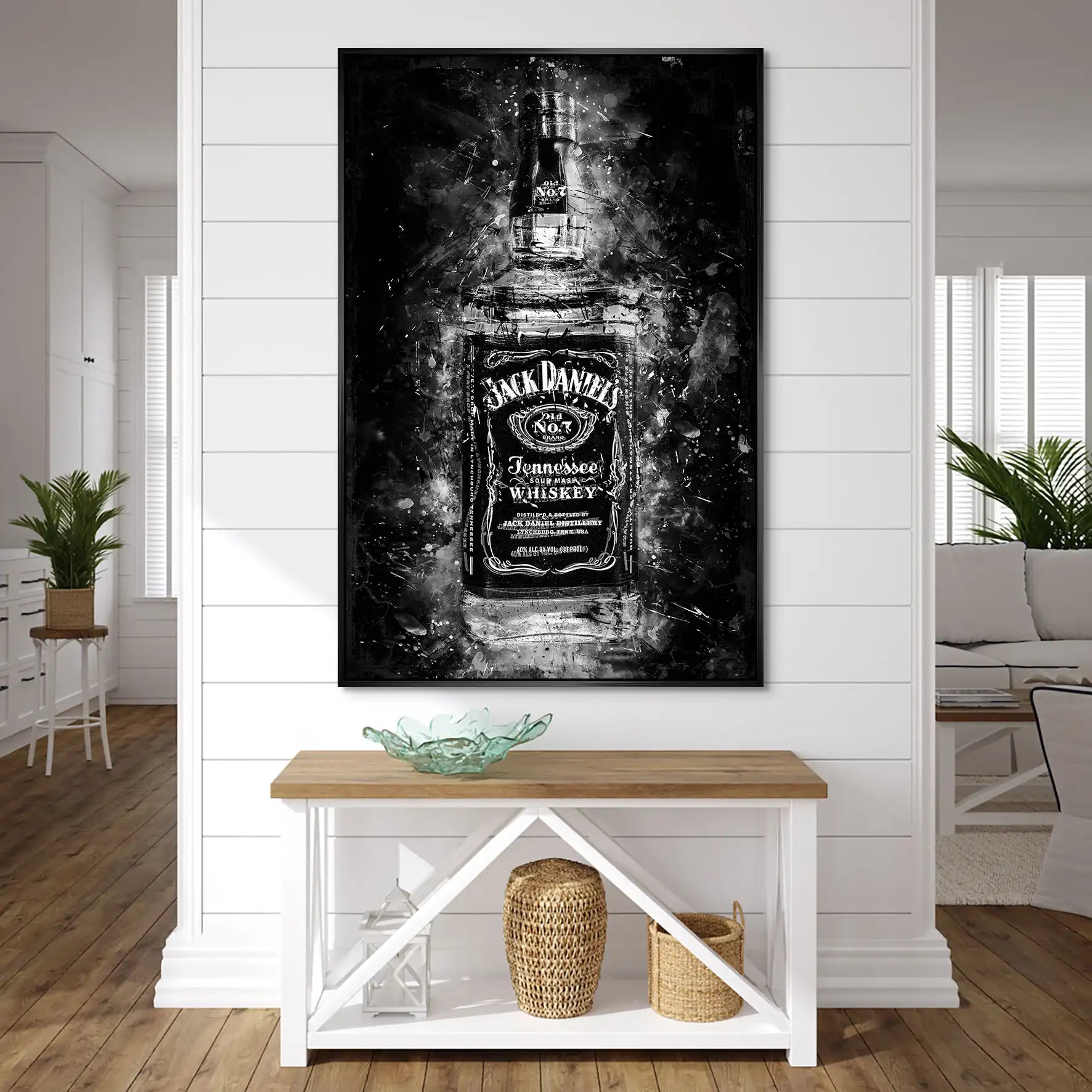 Jack Whisky Abstrakt Dark AluDibond Bild INGALERIE